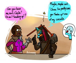 Ikora and Cayde arguing