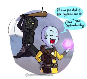 Master Ives being hit by Xur