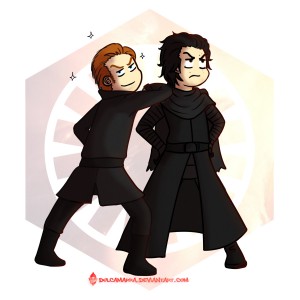 Kylo Ren and General Hux posing