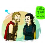 Loki annoying Thor in Ragnarok