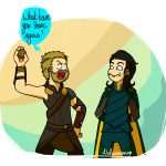 Loki trolling Thor, Ragnarok style