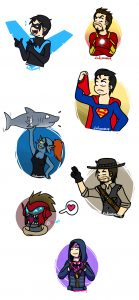 Nightwing IRon Man superman Undyne John Marston Destiny Dreg Hibana