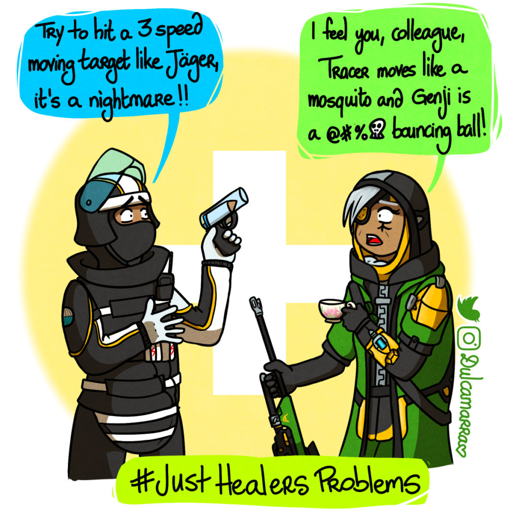 Ana and Doc discussing their issues about being a healer