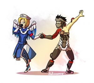 Genji dancing with Mercy