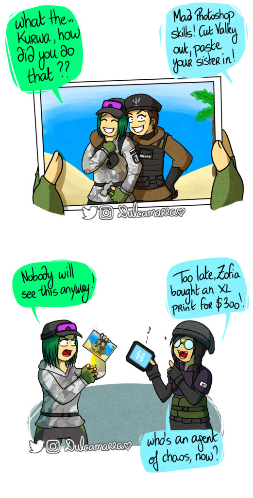 Dokkaebi photoshops Ela and Zofia together on a picture