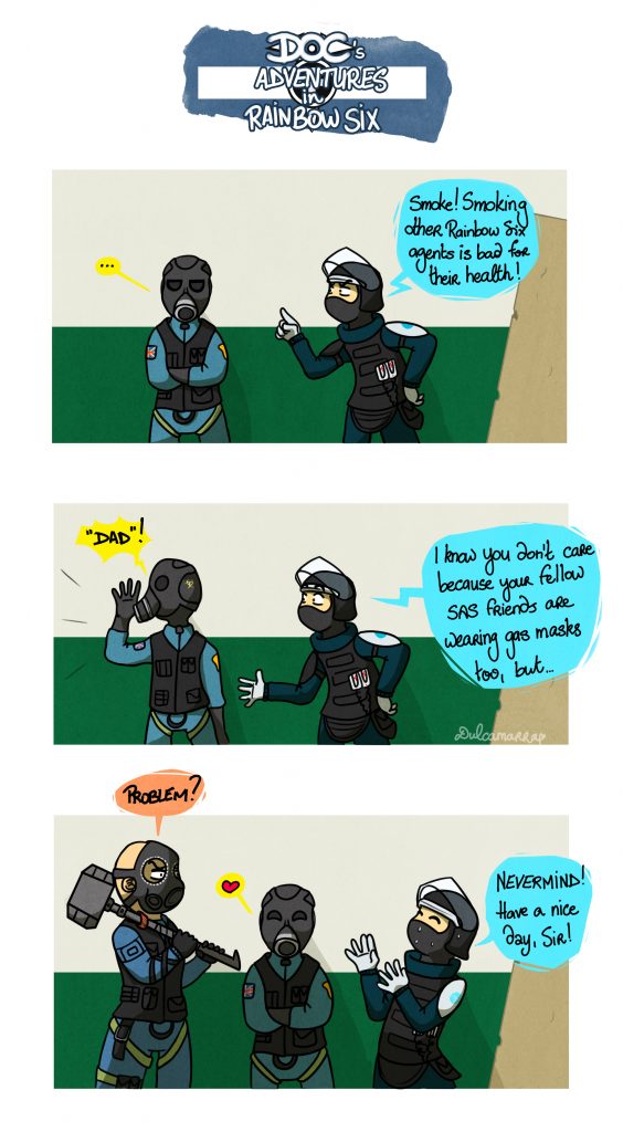 Doc meeting Smoke and sledge in Rainbow Six