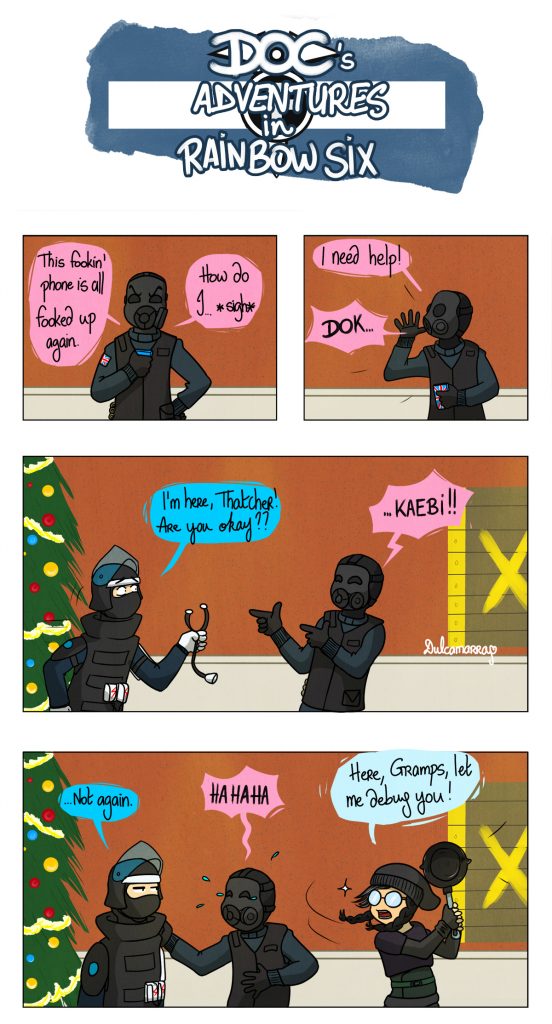 Thatcher making a terrible pun with Doc and Dokkaebi