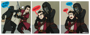 Corvo Tyvian choking Daud