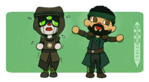 Eris Morn and the Drifter in ACNH style