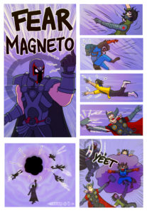 How Magneto's ult should work: he launches it and drags everyone containing metal into the ball, and yeets them