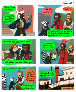 My lemur character getting ready to set sail towards the Anno 117 shores by saying her temporary goodbyes to Eli Bleakworth and Prince Caleb of Angereb